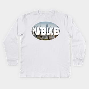 Painted Ladies, San Francisco California Kids Long Sleeve T-Shirt